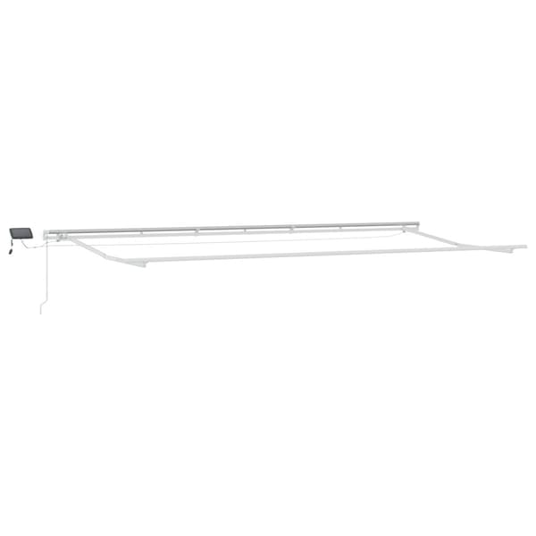 Utfällbar markis Vit 600 × 300 cm Tyger och Stål