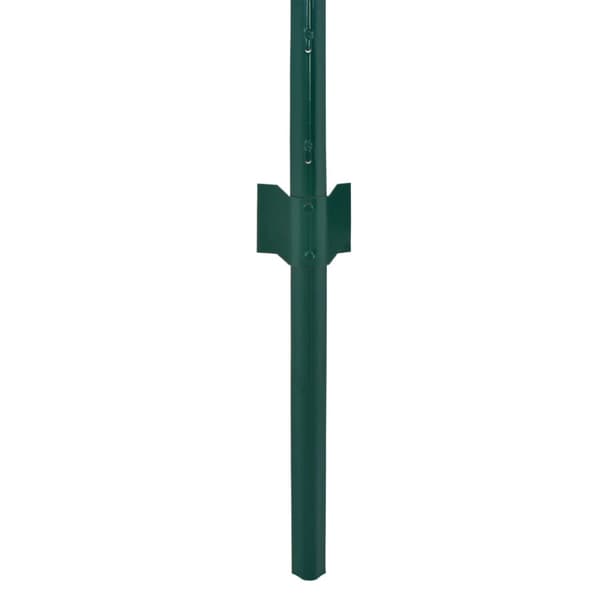 Stängsel med stolpar stål 25x0,5 m grön
