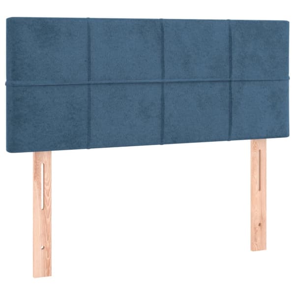 Sänggavel mörkblå 80x5x78/88 cm sammet