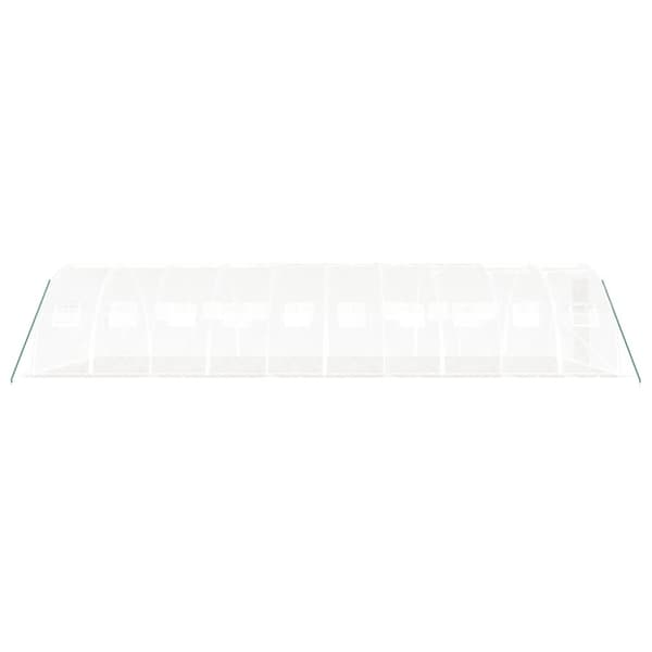 Växthus med stålram vit 40 m² 10x4x2 m