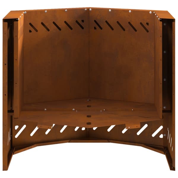 Röklös eldstad Brun 58 x 58 x 51 cm Väderbeständig stål