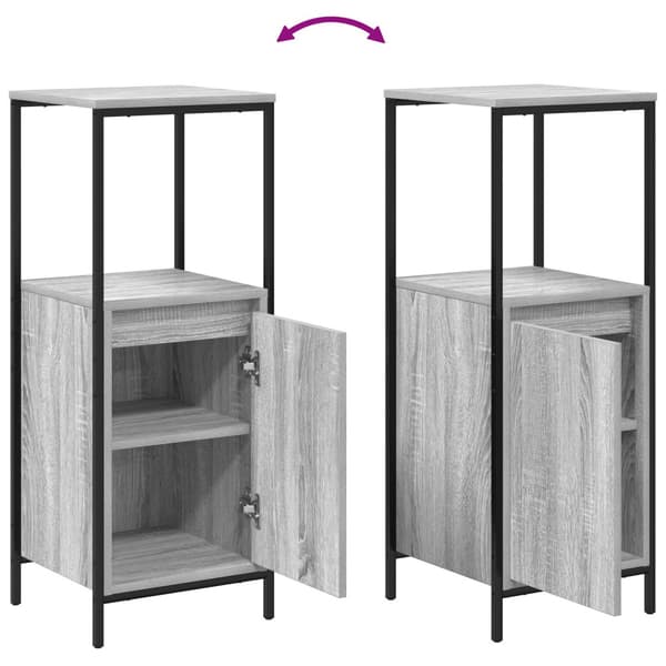Badrumsmöbelset med låda 3 pcs Grå Sonoma Konstruerat trä