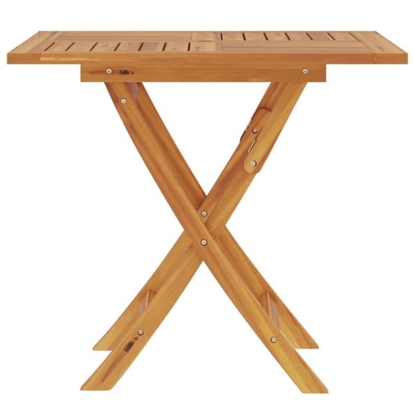 Hopfällbart trädgårdsbord 85x85x76 cm massiv teak
