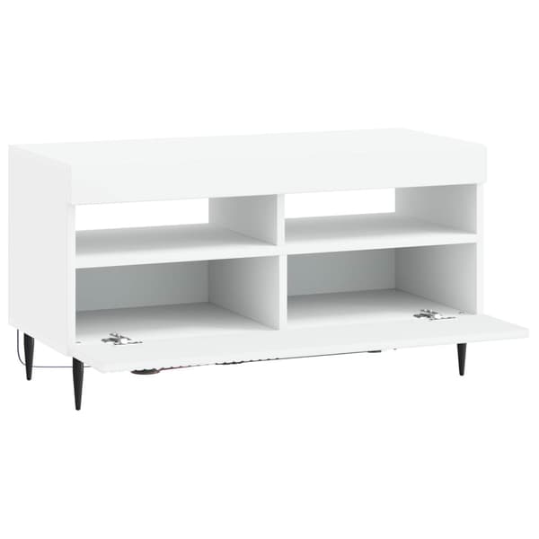 LED TV-skåp Vit Konstruerat trä