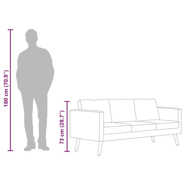 3-sitssoffa tyg taupe
