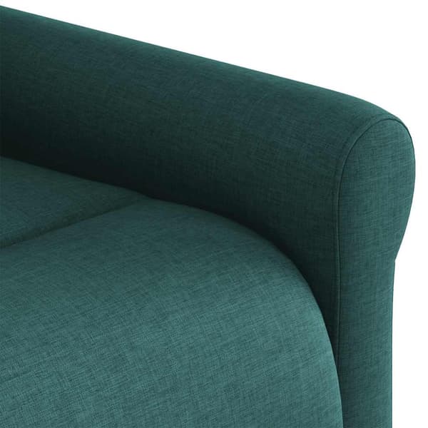 Reclinerfåtölj mörkgrön tyg