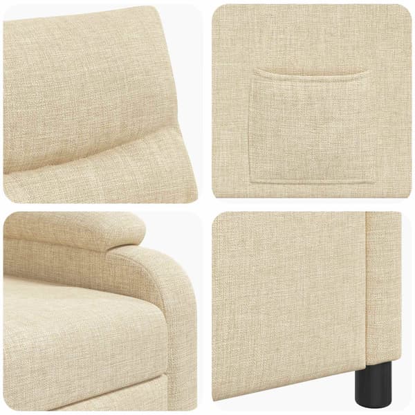 Recliner Gräddvit Tyg