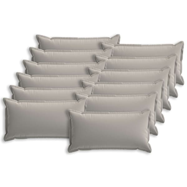 Kuddöverdrag 12 st HOUTEN Grå 40 x 80 cm Polyester