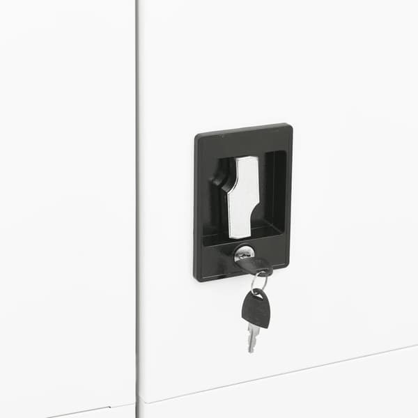 Förvaringsskåp vit 90x40x180 cm stål