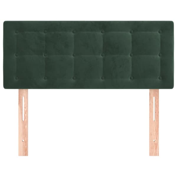 Sänggavel grön 100x5x78/88 cm sammet