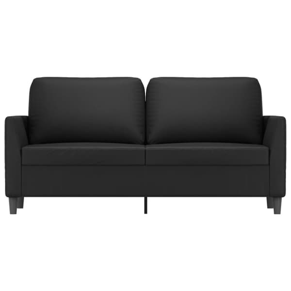 2-sitssoffa svart 140 cm konstläder