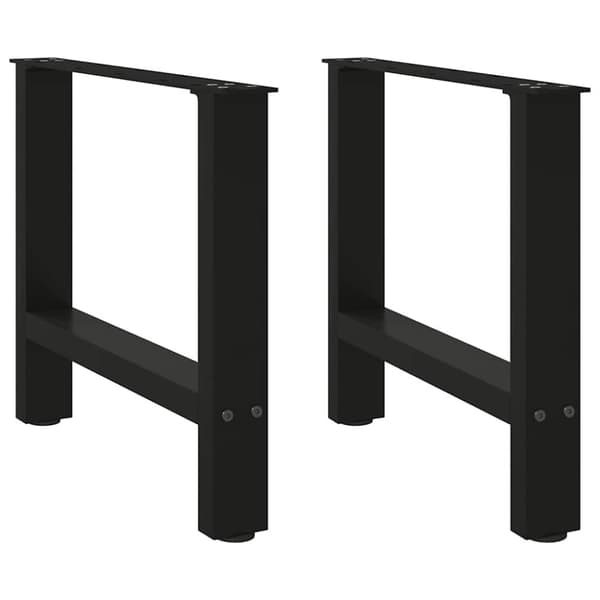 Soffbordsben svarta 2 st 60x(42-43) cm stål