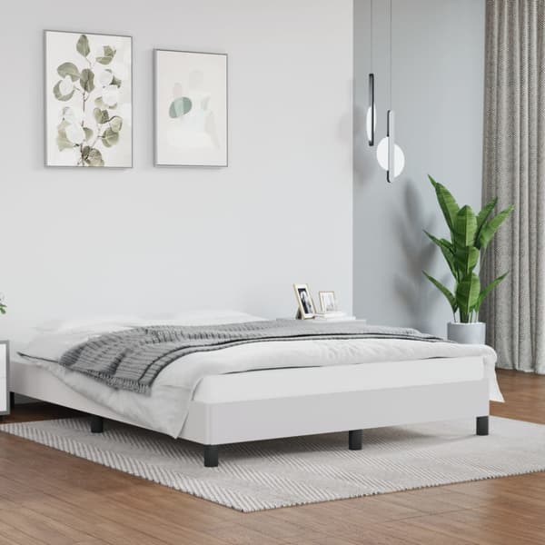 Sängram vit 140x190 cm konstläder