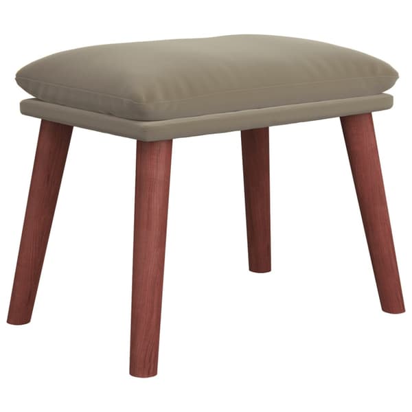 Fotpall ljusgrå 45x29,5x35 cm sammet