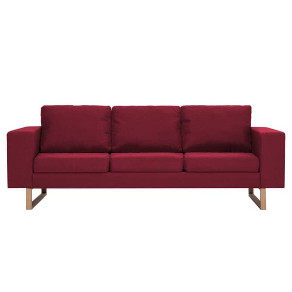 Soffgrupp 2 delar tyg vinröd