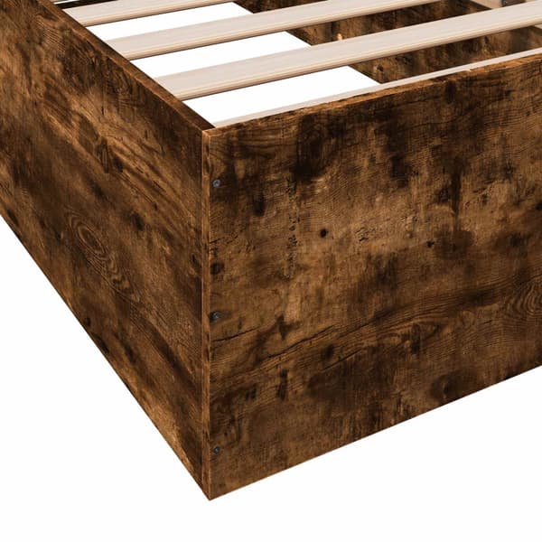 Golvsängsram Rökt ek 80 x 200 cm Konstruerat trä