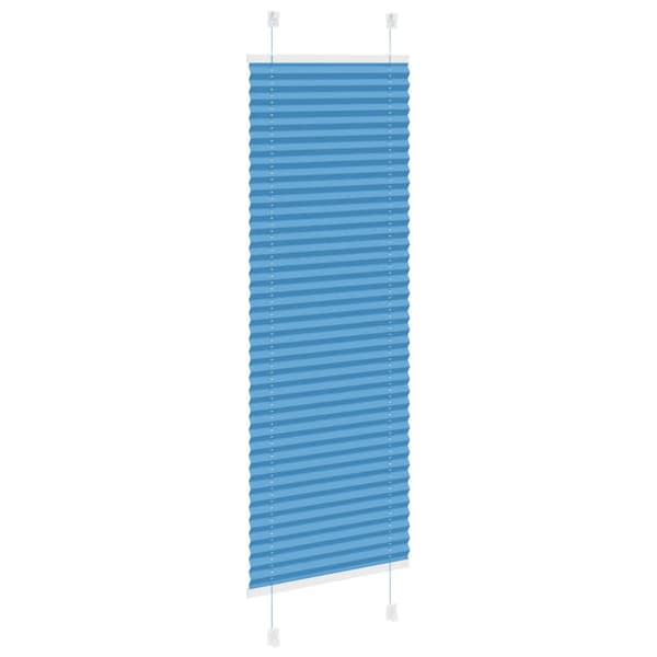Plisserad persienn blå 40x100cm tyg bredd 39,4cm polyester
