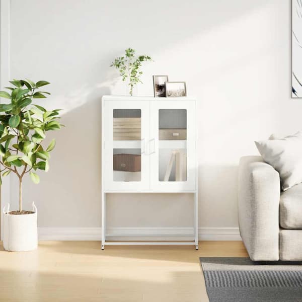 Högbord vit 68x39x107 cm stål