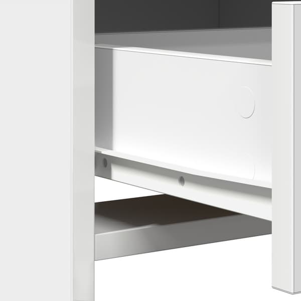 Smyckebord med låda Vit 78.5 x 41 x 135 cm Konstruerat trä
