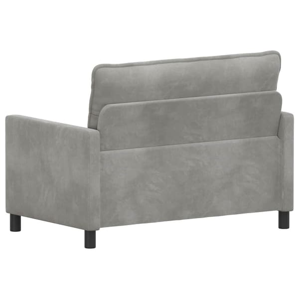 Soffa Ljusgrå 126 x 81 x 87,5 cm Sammet
