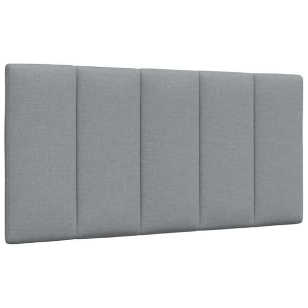 Bed Frame without Mattress "Hanko" Light Grey 100x200 cm Fabric
