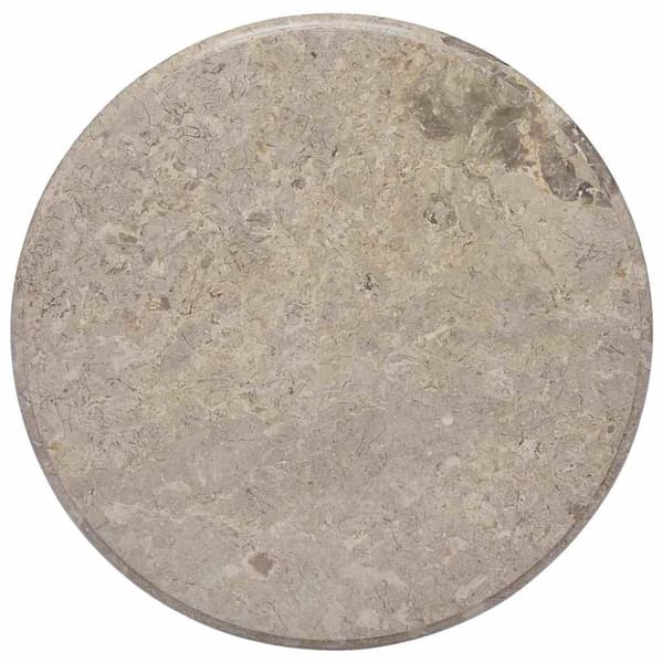 Bordsskiva grå Ø60x2,5 cm marmor