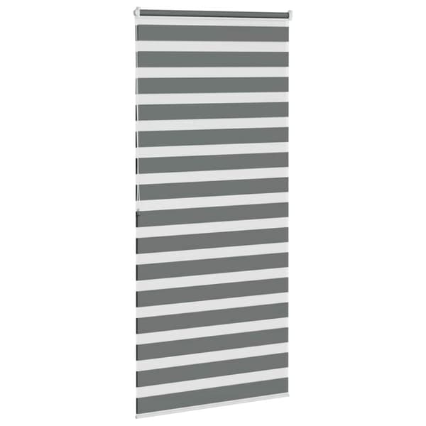 Rullgardin zebra mörkgrå 105x200 cm tyg bredd 100,9cm polyester