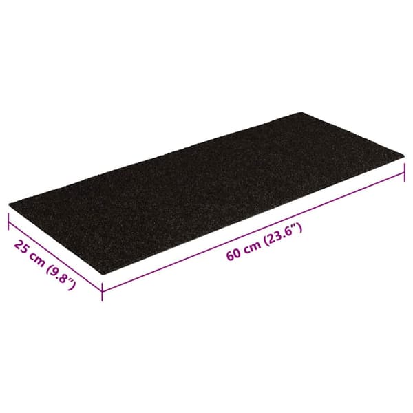 Trappmattor självhäftande 30 st 60x25 cm mörkbruna rektangulära