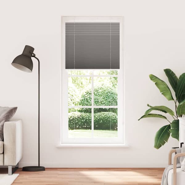 Plisserad persienn antracit 95x200cm tyg bredd 94,4cm polyester