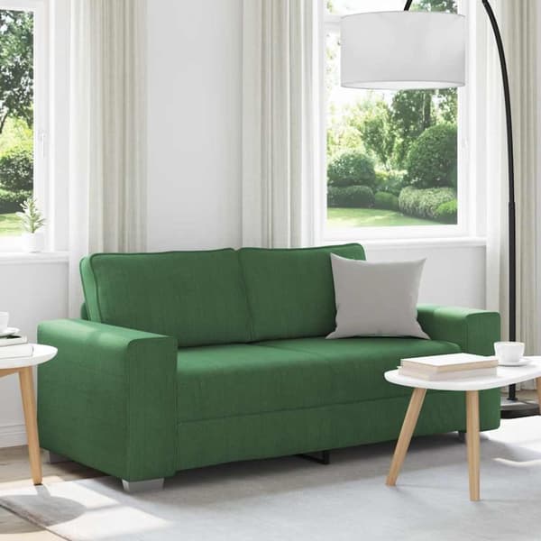 Tvåsitssoffa mörkgrön 180x77x82 cm manchestertyg