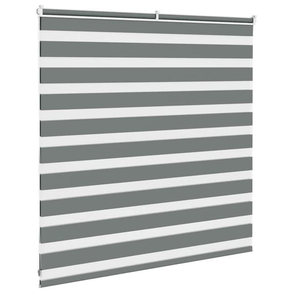 Rullgardin zebra mörkgrå 140x100 cm tyg bredd 135,9cm polyester