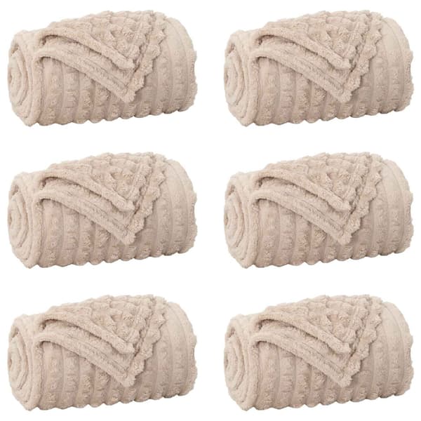 Filtar 6 pcs Beige 270 x 240 cm Fleece