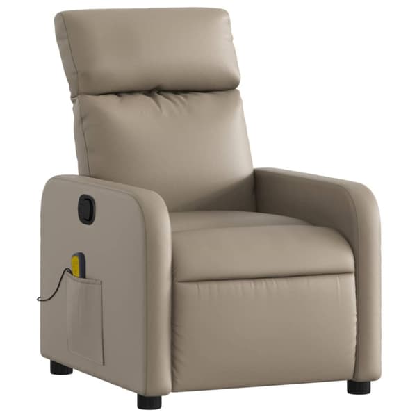 Massagefåtölj cappuccino konstläder