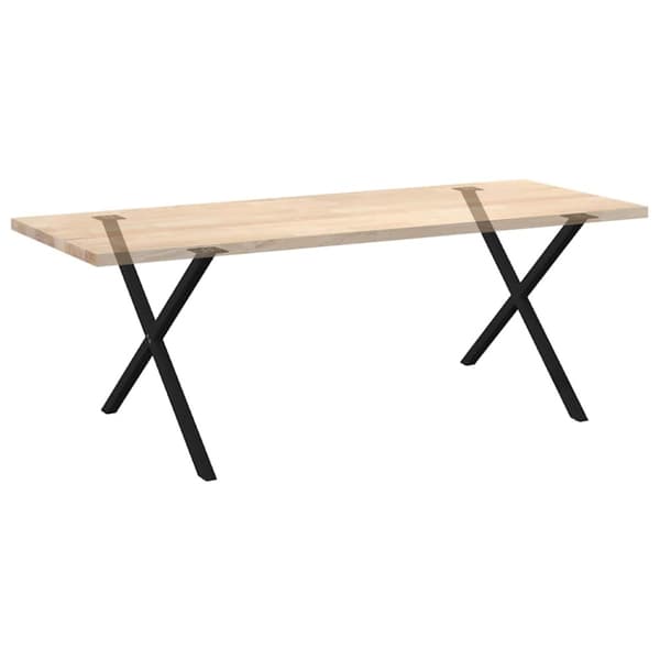 Matbordsben X-formade 2 st svarta 90x(72-73) cm stål