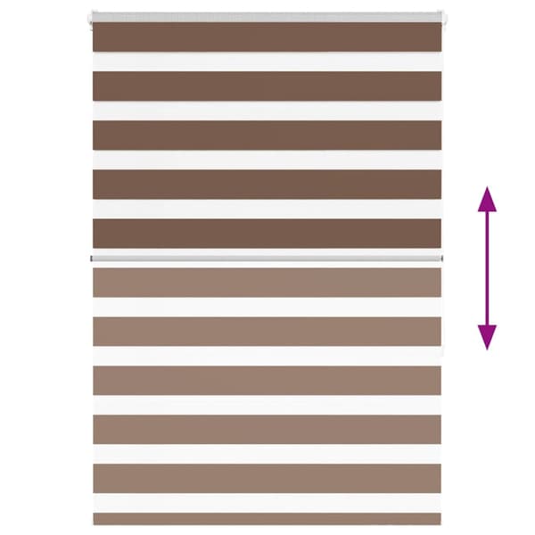 Rullgardin zebra brun 100x150 cm tyg bredd 95,9 cm polyester