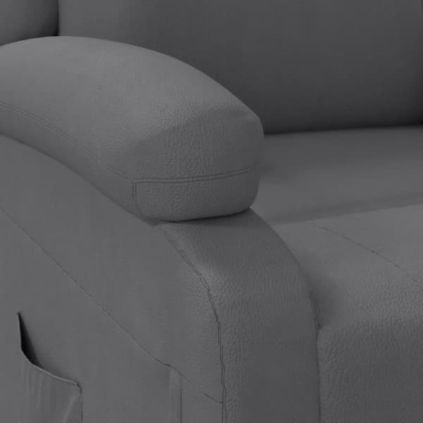 Reclinerfåtölj grå konstläder