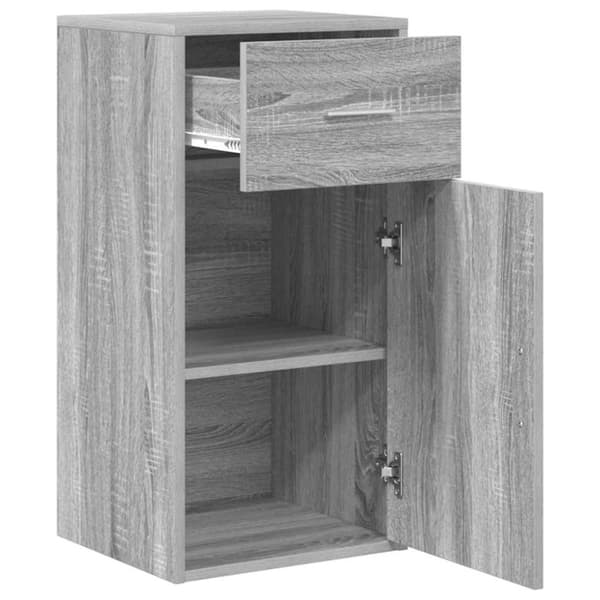 Sideboard med låda Grå Sonoma 38 x 34 x 75 cm
