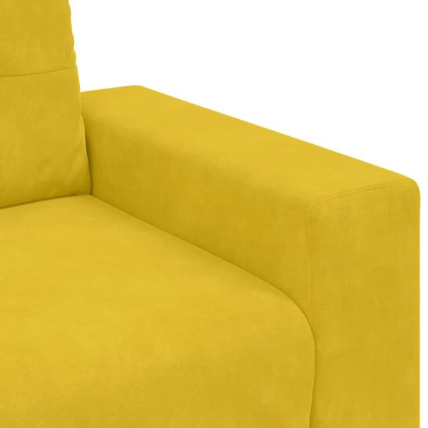 Tvåsitssoffa gul 180x77x82 cm sammet
