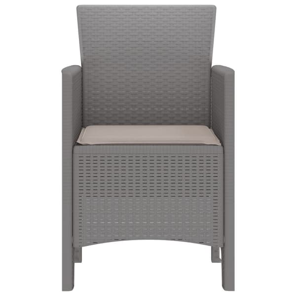 Trädgård Stol 4 pcs Ljusgrå 53 x 49 x 85 cm Polypropylen
