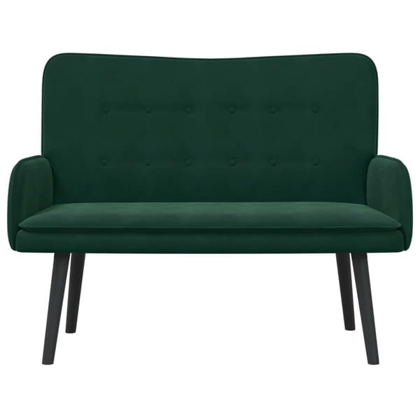 Tvåsitssoffa Mörkgrön 115 x 61 x 87 cm Sammet