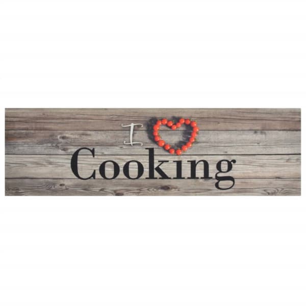 Köksmatta maskintvättbar cooking grå 45x150 cm sammet