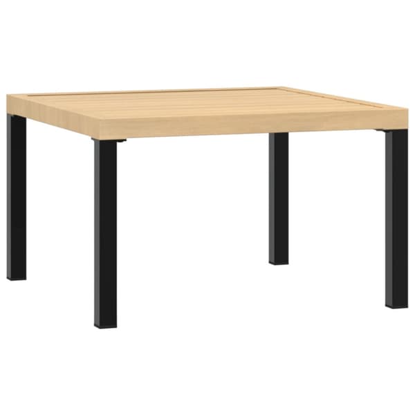 Trädgårdssoffa med dynor 4 delar svart aluminium
