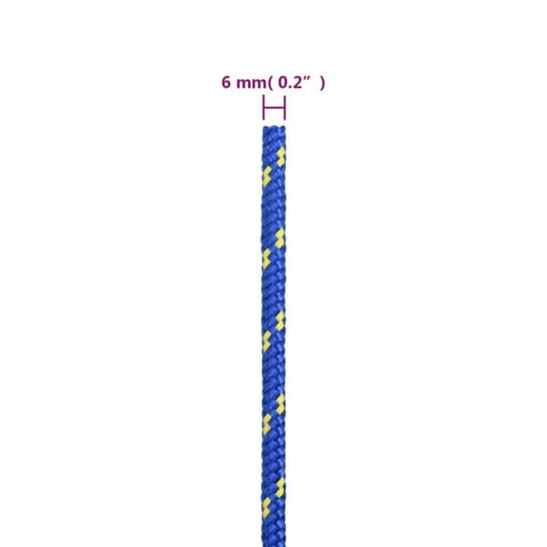 Båtlina blå 6 mm 50 m polypropen