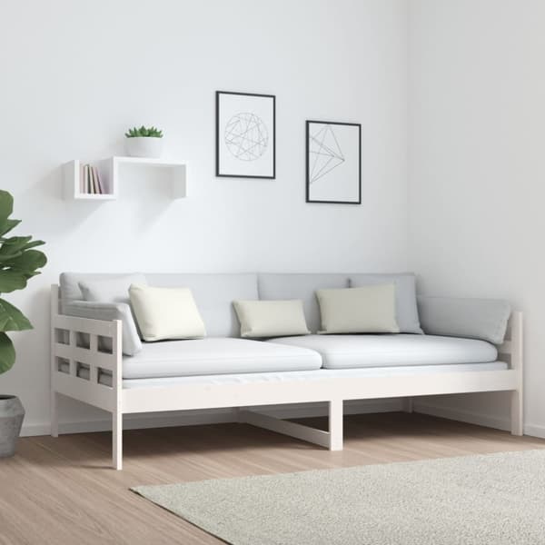 Dagbädd vit massiv furu 90x190 cm