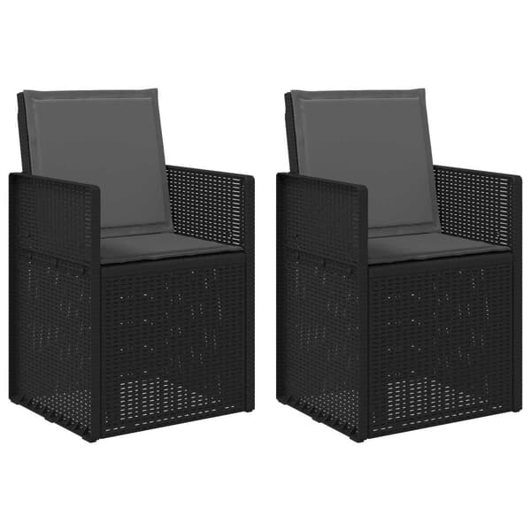 Trädgårdsmatstolar 2 pcs Antracit PP