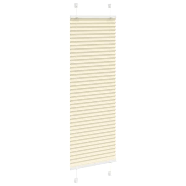 Plisserad persienn cremefärgad 45x150cm tyg bredd 44,4cm