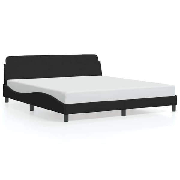 Sängram Dover svart 180x200 cm sammet