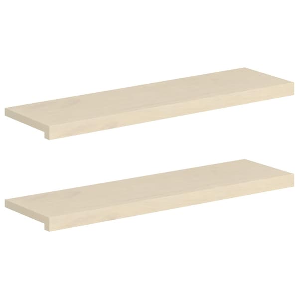 Fönsterbrädor 2 st Vit 100 x 30 x 2 cm Massivt Ekträ