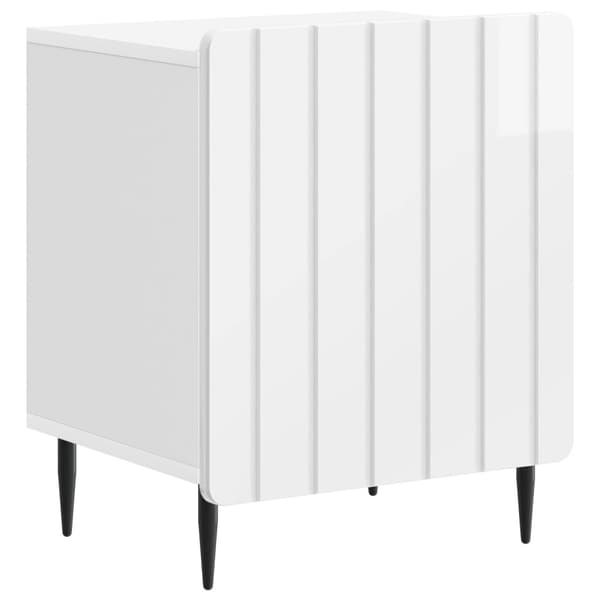 Nattduksbord 2 pcs Vit högglans 43 x 34,5 x 52 cm