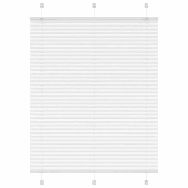Plisserad persienn vit 105x100 cm tyg bredd 104,4cm polyester